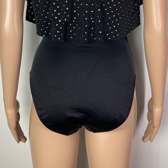 Magicsuit Stud Muffin Molly Strapless Flounce Bandeau Black One Piece Swimsuit - Picture 8 of 11